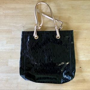 Michael Kors black tote bag